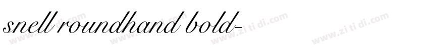 snell roundhand bold字体转换